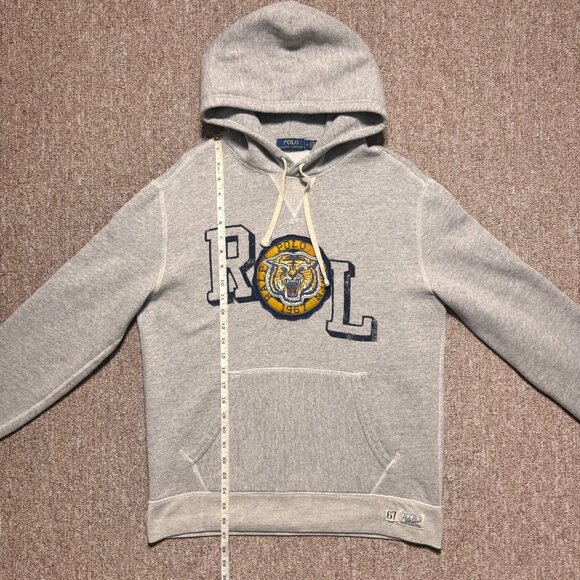 Ralph Lauren Polo Tiger Hoodie 2021 Grey Pullover Hoodie Medium - Picture 7 of 11